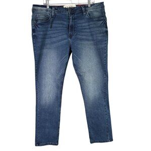 Mens Artful Rebel Slim Fit Stretch Blue Denim Jeans Cotton Blend Size 38X32